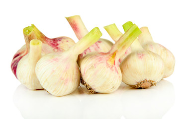 Fresh garlic, isolated on white