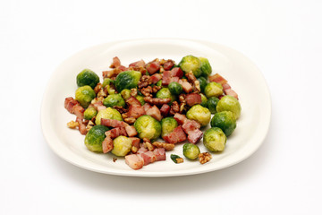 Brussel sprouts and nuts