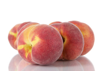 Peaches isolated on white