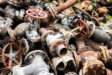 Old pipe and machine. 