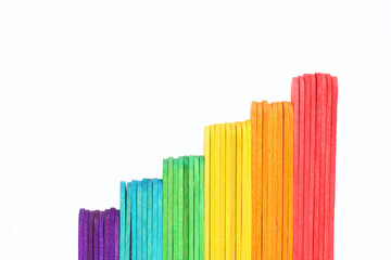 colorful increase graph