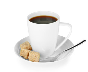 Cup of coffee, isolated on white