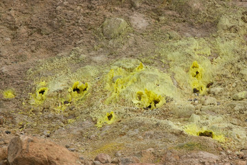 Sulfur-rich fumarole in Hawaii
