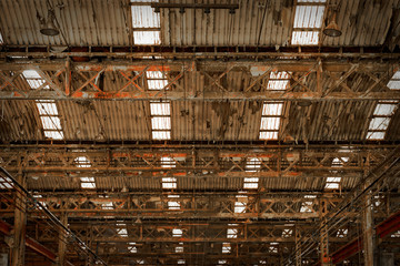 Interior of a vehicle repair station