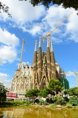 Obraz premium Sagrada Familia Nativity Facade by Gaudi,Barcelona,Spain