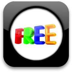 Glossy icon with text 