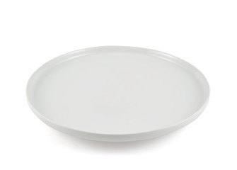 Empty ceramic white plate isolated