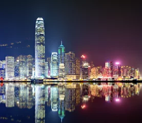 Rolgordijnen Hong Kong Skyline © SeanPavonePhoto
