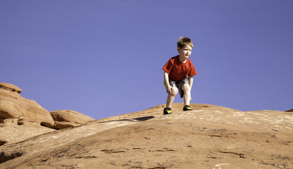 Boy on Rock