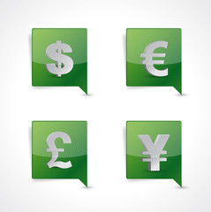 pin pointer currency symbol signs illustration