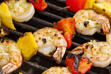 Homemade Shrimp Shish Kebab