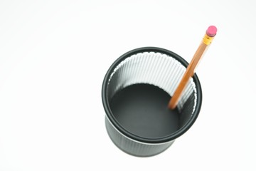A Pencil in a Black Holder