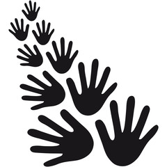 Fototapeta premium Hands Pattern
