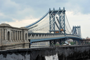 Obraz premium Metal bridge at sunset time in NYC