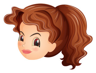 A head of a pretty girl