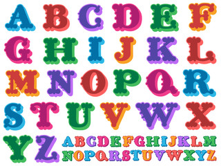 Colorful vector of the complete alphabet