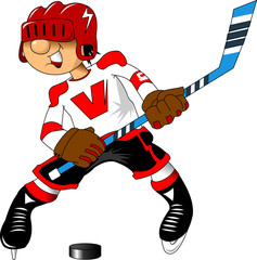 Naklejka premium hockey attack