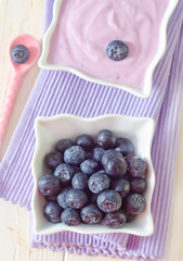 yogurt and blueberry