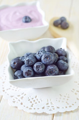 yogurt and blueberry
