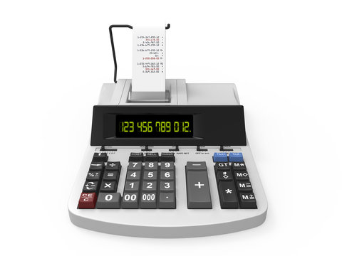 Calculator with Printed Receipt