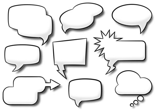 comic style speech bubbles