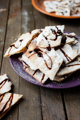 homemade shortbread cookies with chocolate