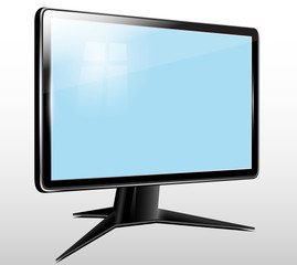 Monitor, computer display,lcd, tv ,plastic case.Vector