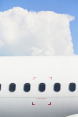 Windows of the airplane