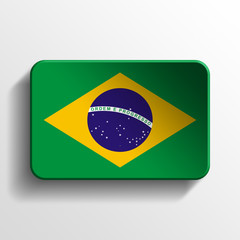 Obraz premium brazil 3d button