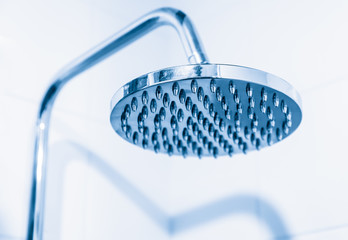 close up on head shower