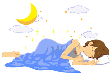 美容と睡眠(背景無)