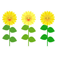 ひまわり 笑顔 / vector ai
