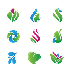 In touch with nature logo and icon