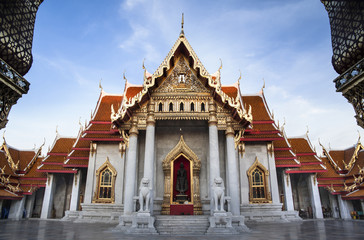 Naklejka premium Wat Benchamabophit(Temple),tourist attraction,Bangkok,Thailand