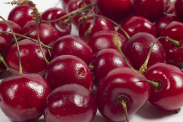 cherry on the white background