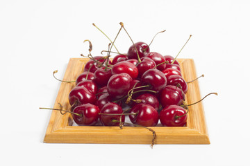 cherry on the white background