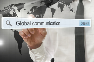 Global communication written in search bar