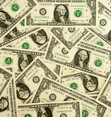 Background from money - 1 dollar