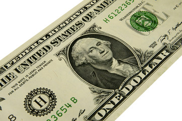 Background from the one-dollar note on a white background