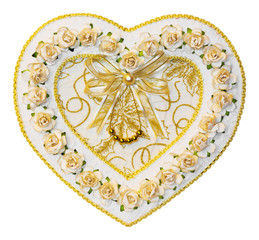 Heart shape decoration from paper