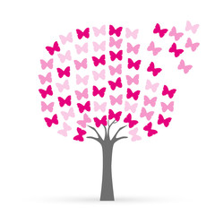 Obraz na płótnie Canvas Baum aus Schmetterlingen
