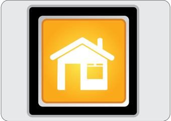 home yellow square web icon