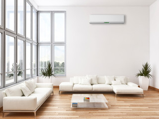 Interno con aria condizionata