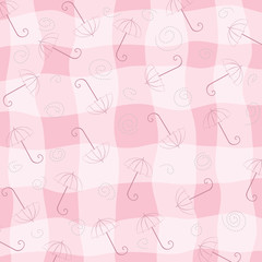 childish seamless pattern with umbrellas