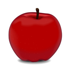 Vector illustration of delicious red apple
