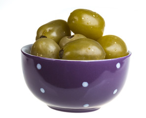 Pickled tomatoes isolated on the white background