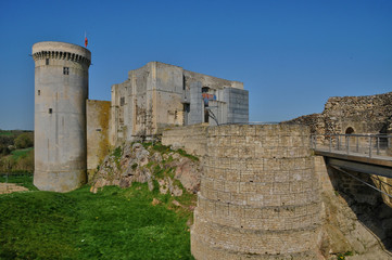 Fototapeta na wymiar castle of Falaise in Normandie