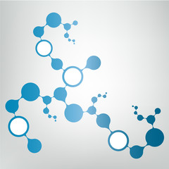 Futuristic background with molecules blue, eps10