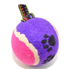Pelota de tenis con asa para perro