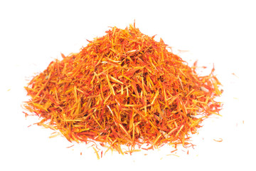 Fototapeta premium Saffron spice isolated on white background